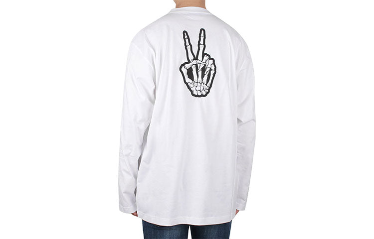 Balenciaga Drip Peace T-shirt Large Fit 'White' 651796TKVA18639