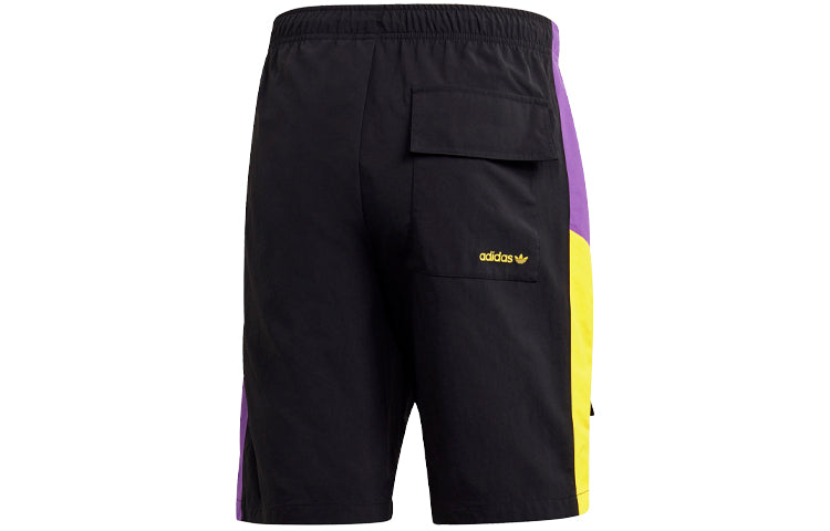 adidas originals Adiprene Short Multiple Pockets Contrasting Colors Cargo Sports Shorts Black GJ6759