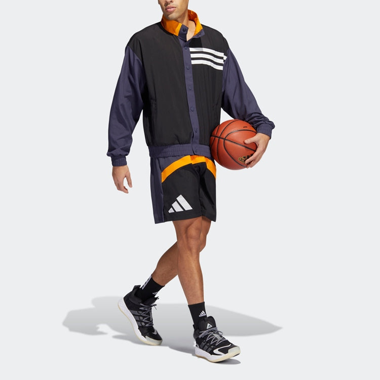 adidas Galaxy Basketball Shorts 'Black Blue Orange' HE2899