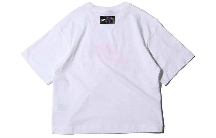 (WMNS) Nike Sportswear Loose Fit Short Sleeve 'White Pink' AT0565-100