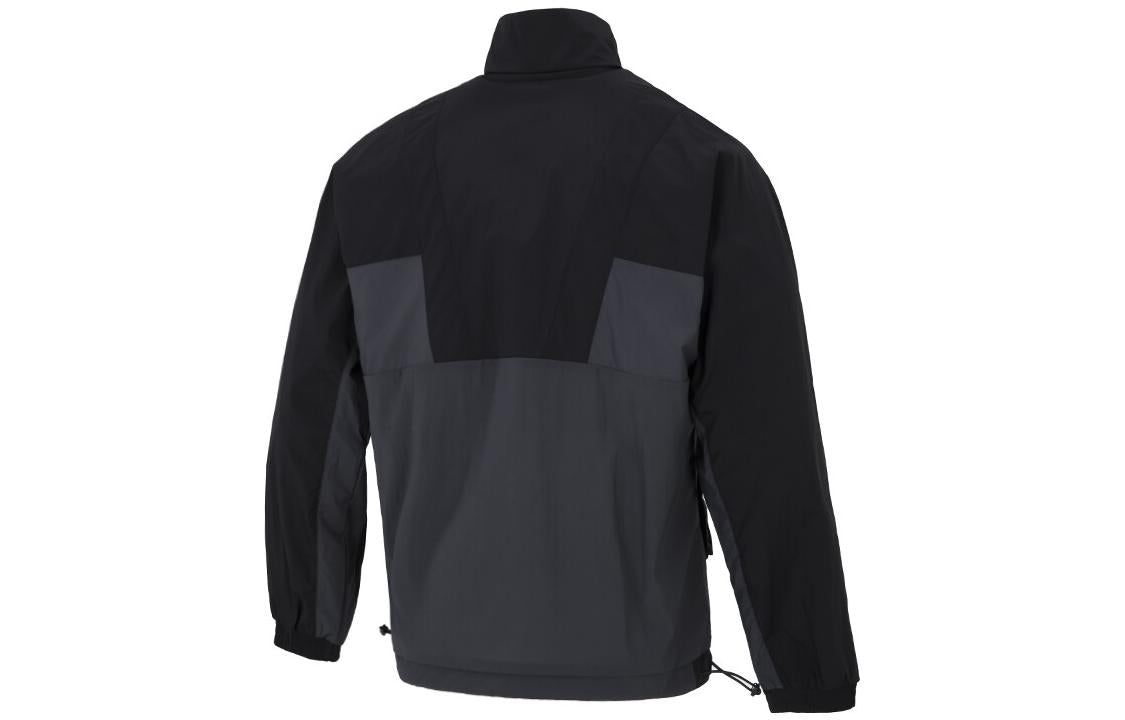 Men's adidas Colorblock Logo Big Pocket Jacket Autumn Black HE9929