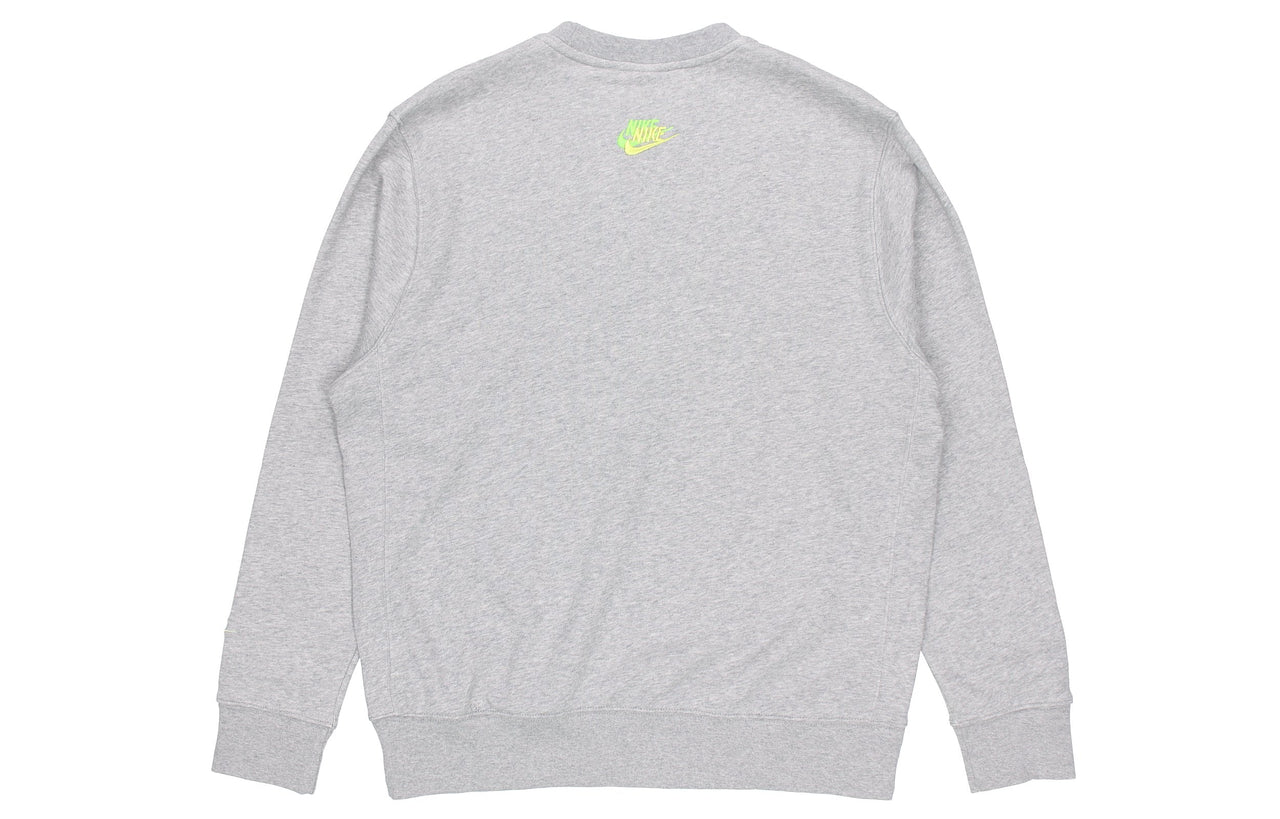 Men's Nike Contrasting Colors Logo Round Neck Pullover Autumn Gray DJ6915-063