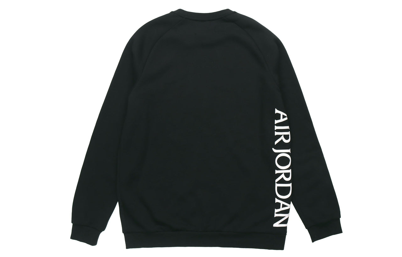 Men's Jordan Air Flying Man Printing Knit Round Neck Pullover Black BV6007-010