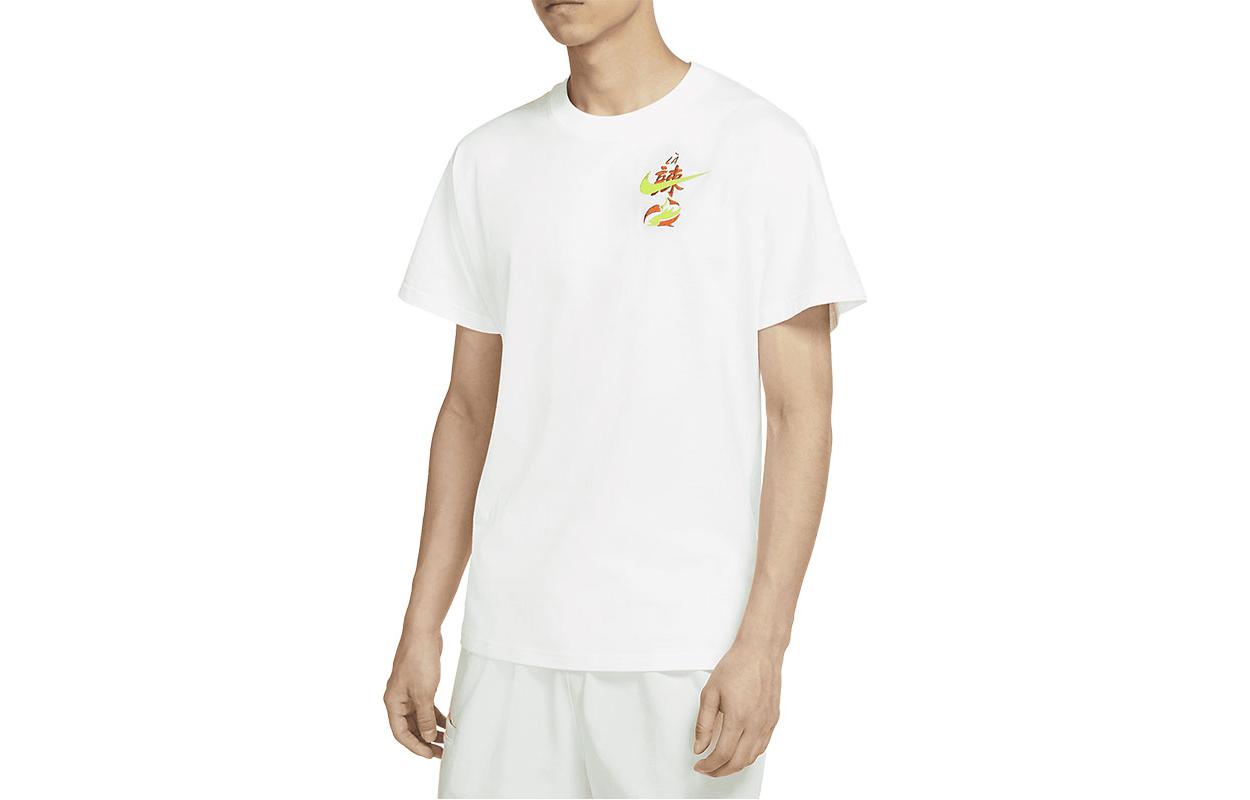 Men's Nike Logo Printing Sports Short Sleeve White T-Shirt DO2320-100