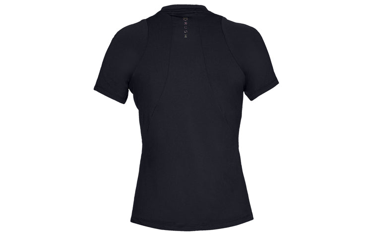 (WMNS) Under Armour Rush Training Sports Short Sleeve Black 1332468-001