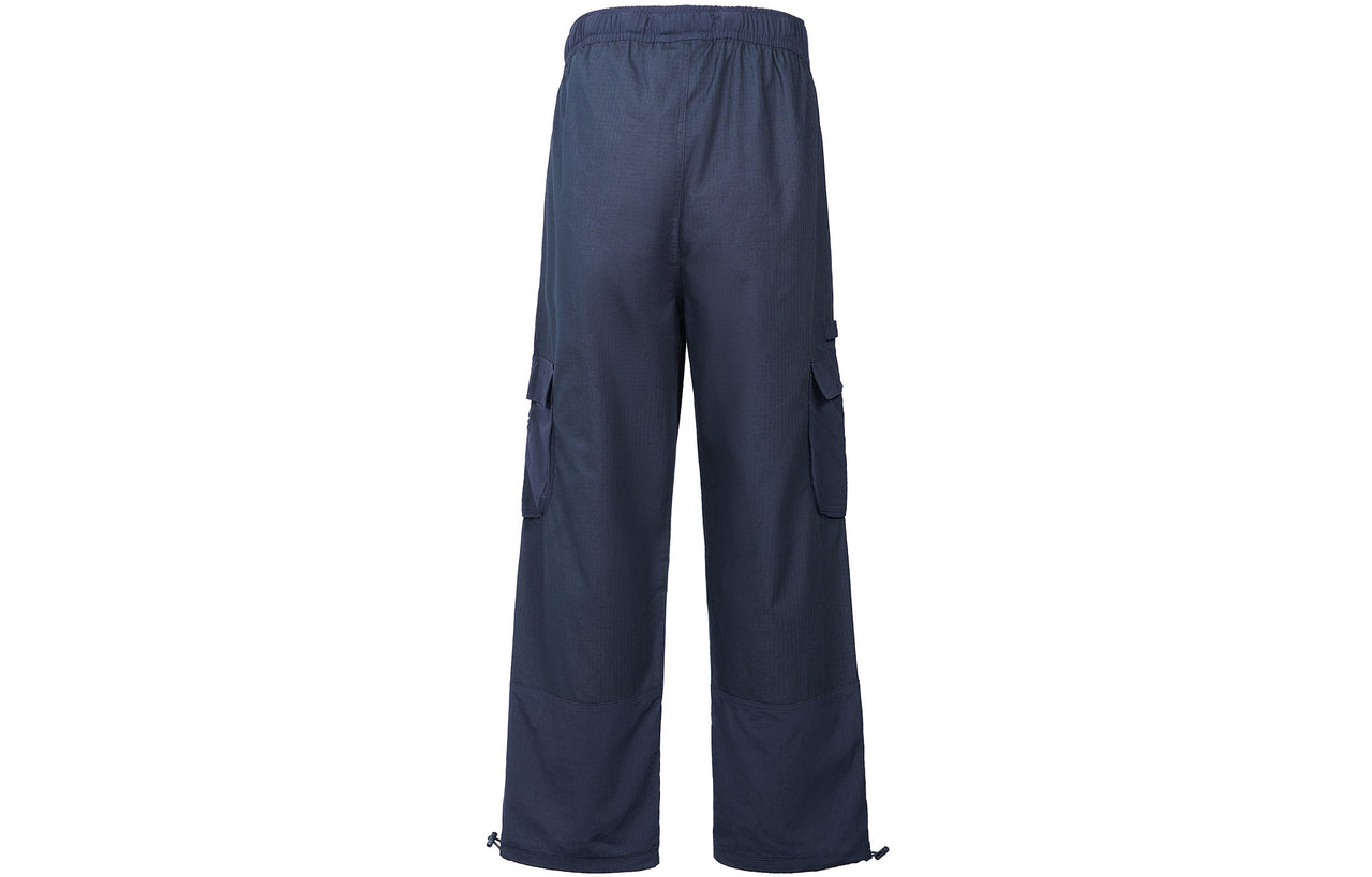 Men's adidas originals Solid Color Big Pocket Straight Sports Pants/Trousers/Joggers Navy Blue H09105
