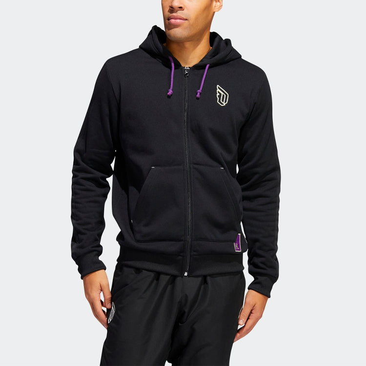 Men's adidas Adjustable Hooded Sports Jacket Black HG2130