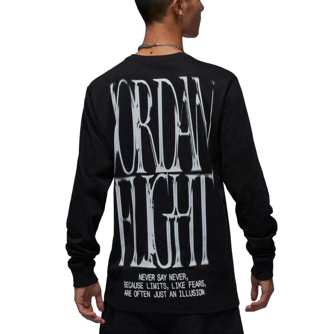 Air Jordan Flight Graphic Long Sleeve T-shirt Asia Sizing 'Black' FZ1935-010