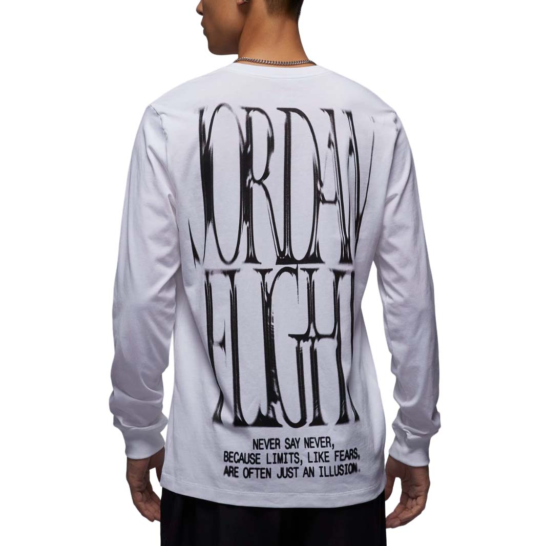 Air Jordan Flight Graphic Long Sleeve T-shirt Asia Sizing 'White' FZ1935-100
