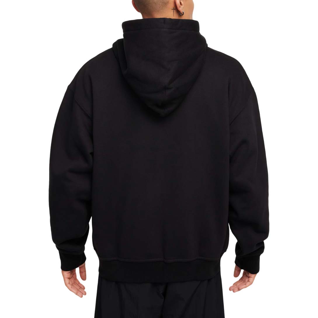 Nike Solo Swoosh Thermal Full-Zip Hoodie 'Black White' FZ1165-010