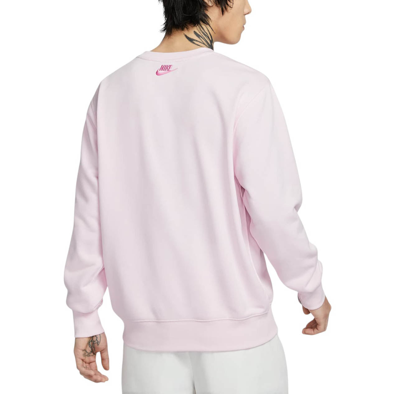 Nike Club French Terry Crew Neck Sweatshirt Asia Sizing 'Pink Foam' IB8233-663