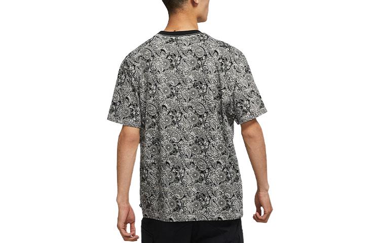 Men's Nike Curved Teardrop Printing Cotton Short Sleeve Sail White T-Shirt DN7304-133