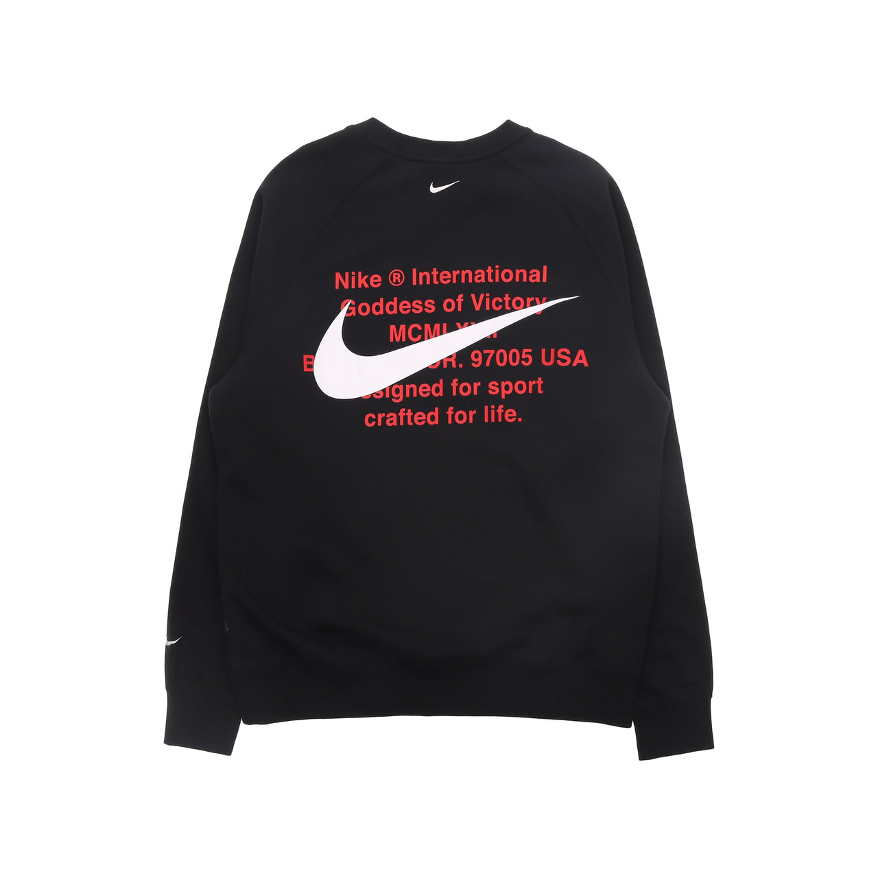 Nike Embroidered Fleece Lined Stay Warm Round Neck Pullover Black DD5079-010