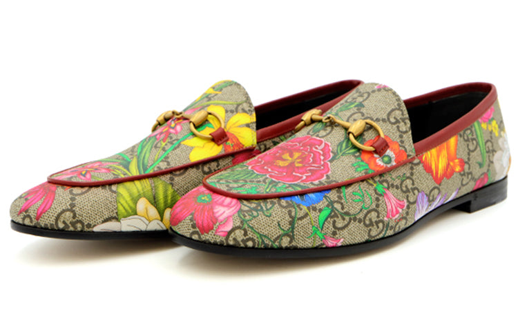 (WMNS) Gucci Flora Supreme Loafers 'Beige' 603323-HT540-8489