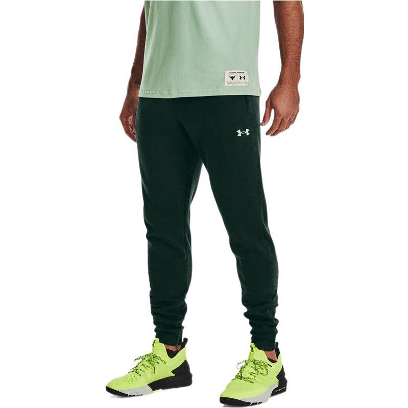 Under Armour Project Rock Charged Cotton Fleece Pants 'Green' 1357203-384
