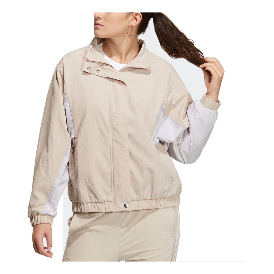 (WMNS) adidas Must Have Word Jacket 'Beige' HY2878