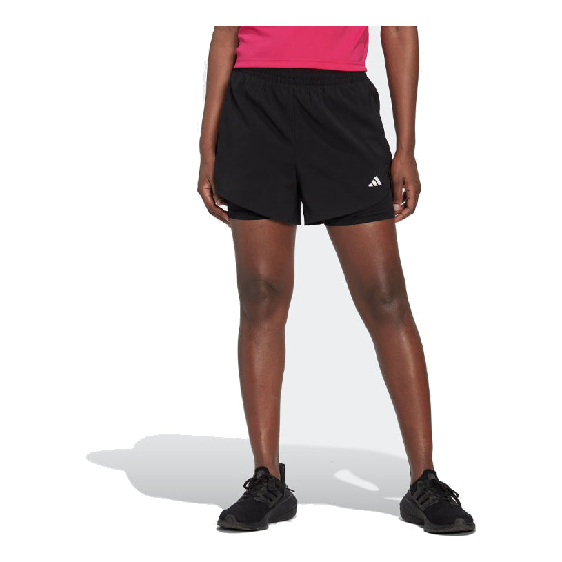 (WMNS) adidas AEROREADY Made for Training Minimal Two-in-One Shorts 'Black' HN1044