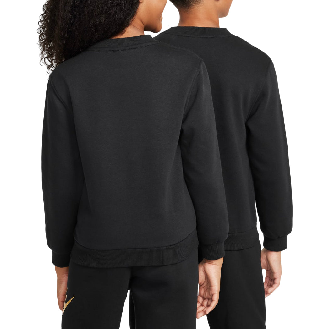 (GS) Nike Sportswear Club Fleece Crew Neck Sweatshirt 'Black Gold' HQ0975-010
