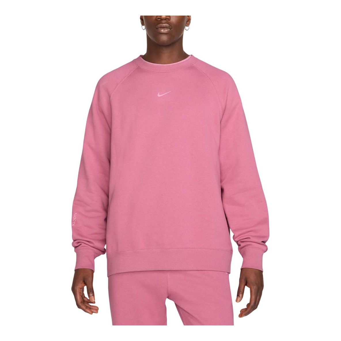 Nike x Nocta NRG Fleece Crewneck Sweatshirt 'Desert Berry Pink' FN8160-667