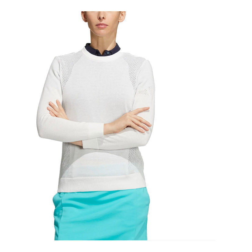 (WMNS) adidas Play Green Pullover Sweater 'White' HA5845