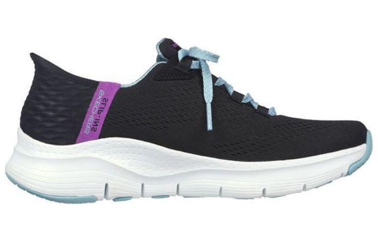 (WMNS) Skechers Arch Fit - Fresh Flare 'Black Purple' 149568-BKMT