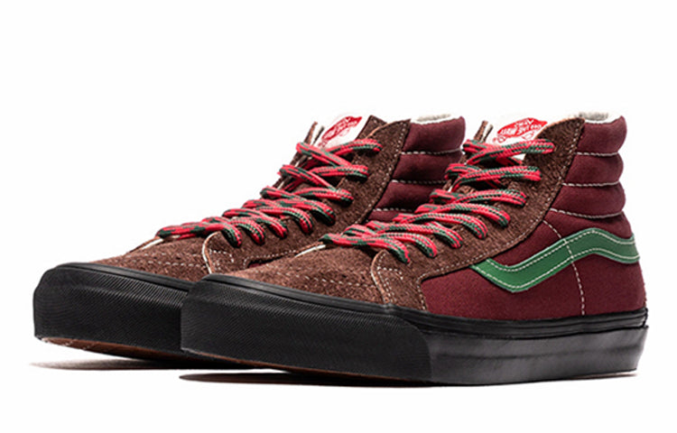Vans SK8-Hi Vault Retro Skateboarding Shoes Unisex Red Wine Red VN0A4BVBTIX