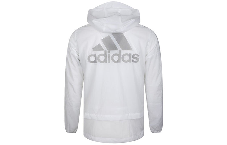 Men's adidas Back Logo Woven Jacket White EH3768