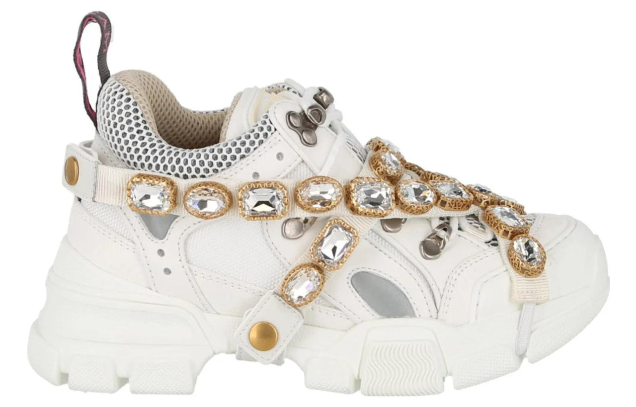 (WMNS) Gucci Flashtrek Crystals 'White' 541445-GGZ50-9081