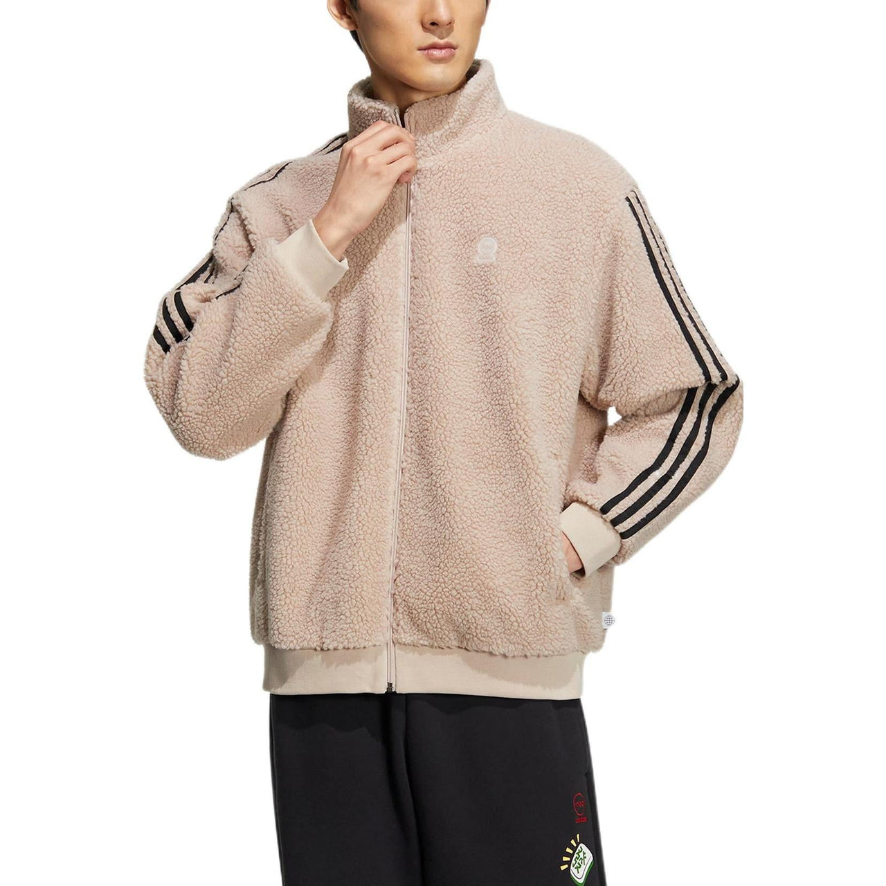 adidas Neo Essentials Jackets 'Beige Black' HY2684