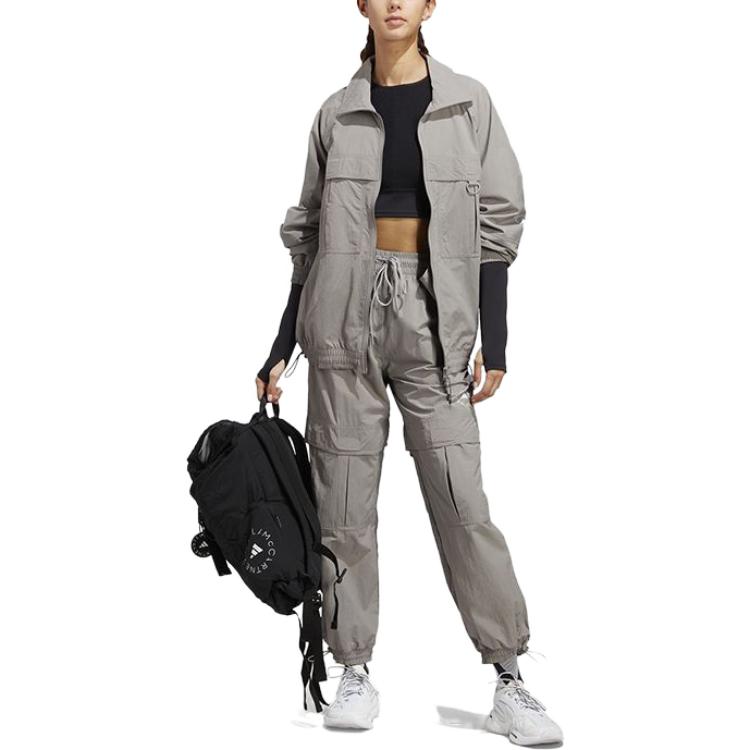 (WMNS) adidas by Stella McCartney TrueCasuals Woven Solid Track Pants 'Grey' HS0036