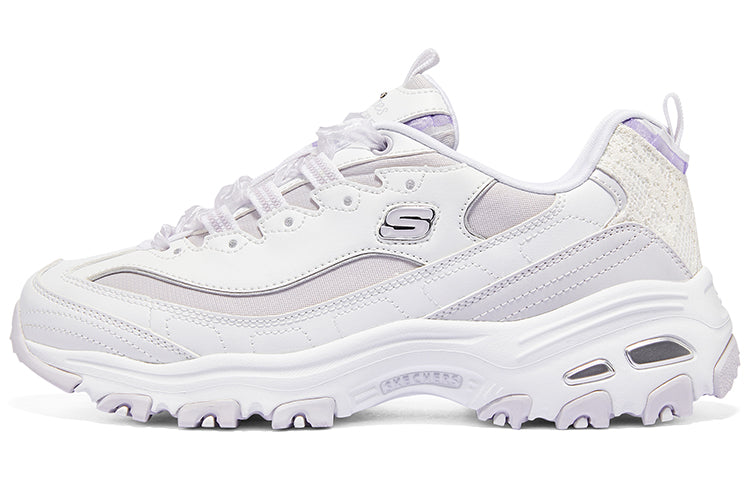 (WMNS) Skechers D'Lites 1.0 'White Purple' 896738-WLV