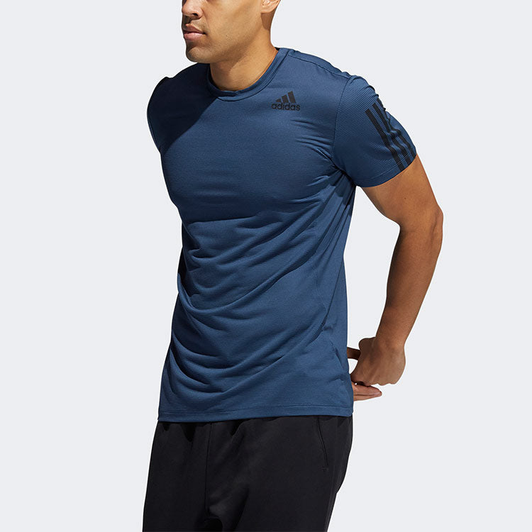 adidas Aero3s Tee Pb Sports Training Round Neck Short Sleeve Navy Blue GQ2161