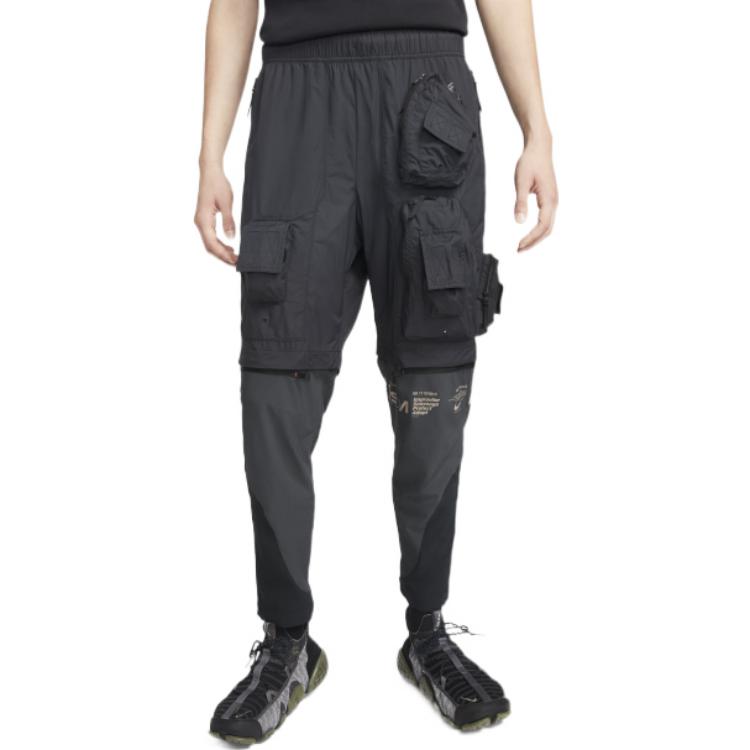 Men's Nike ISPA Series Big Pocket Zipper Detachable Pants Casual Long Pants/Trousers Black DD3796-011