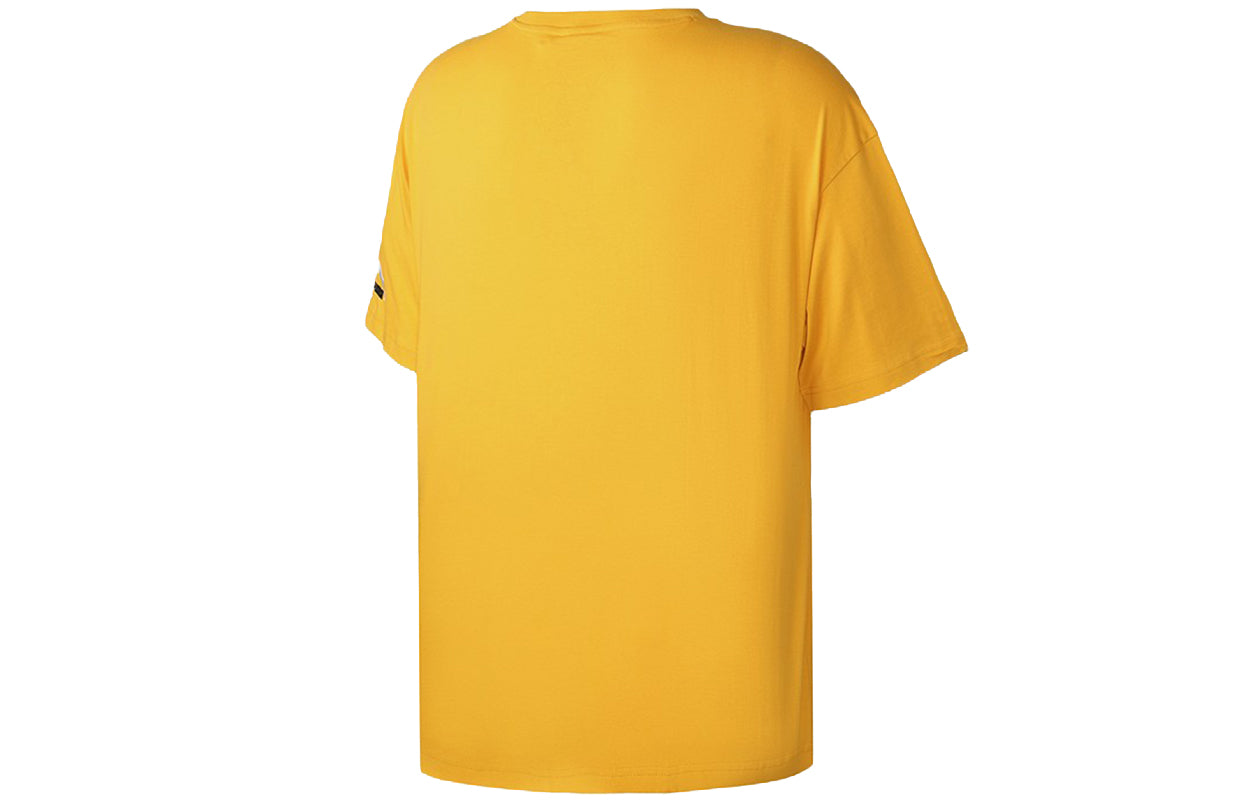 PUMA Culture MakerTee Black Loose Sports Round Neck Short Sleeve Yellow 598527-25