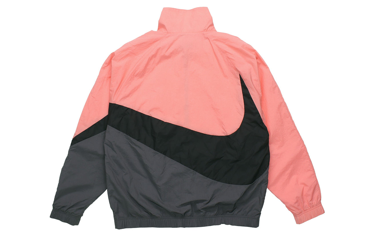 Nike Men's Sports Jacket Stand Collar Color Block 'Black Gray Pink' AR3133-668