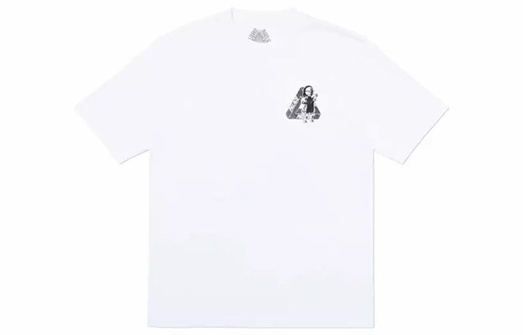PALACE U Figure Black Back Printing Short Sleeve Unisex White P17TS106