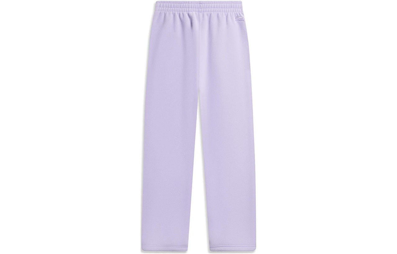 (WMNS) Li-Ning x Disney Monster University Graphic Fleece Sweatpants 'Light Purple' AKLT818-2