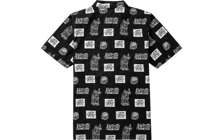 Vans x DUYANAIZI Series Printing Pattern Casual Sports Short Sleeve Black Shirt VN0A5F44ZHA
