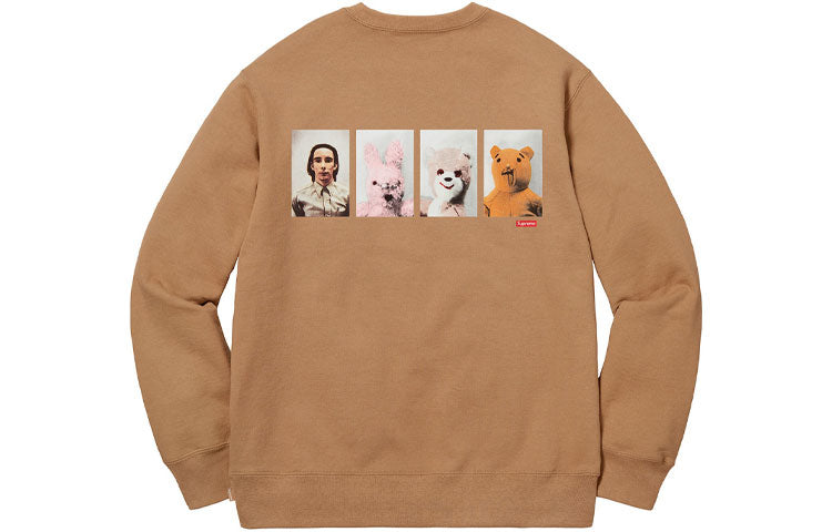 Supreme FW18 Mike Kelley AhhYouth! Crewneck Sweatshirt Light Brown SUP-FW18-348