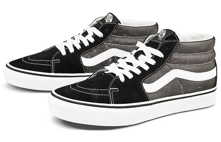 Vans SK8-Mid Splicing Mid Tops Casual Skateboarding Shoes Unisex Black VN0A3WM324R