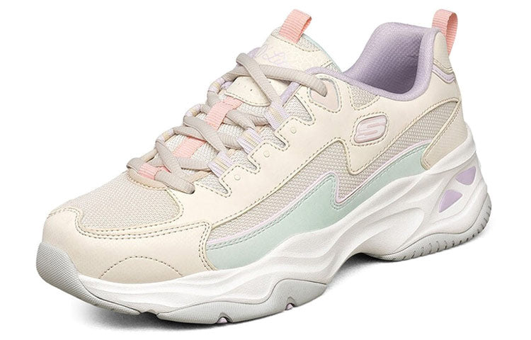 (WMNS) Skechers D Lites 4.0 Panda Flatform Low Chunky Shoes White 149491-NTMT