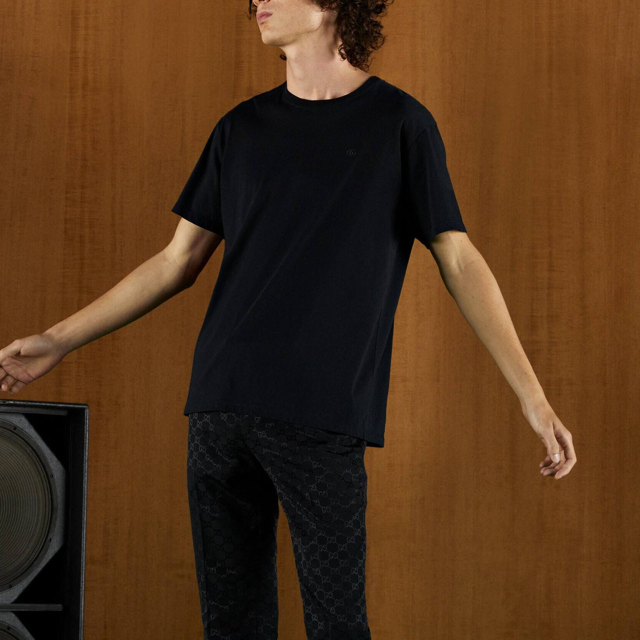 Gucci Cotton Jersey T-shirt With Double G 'Black' 548334-XJEJF-1043