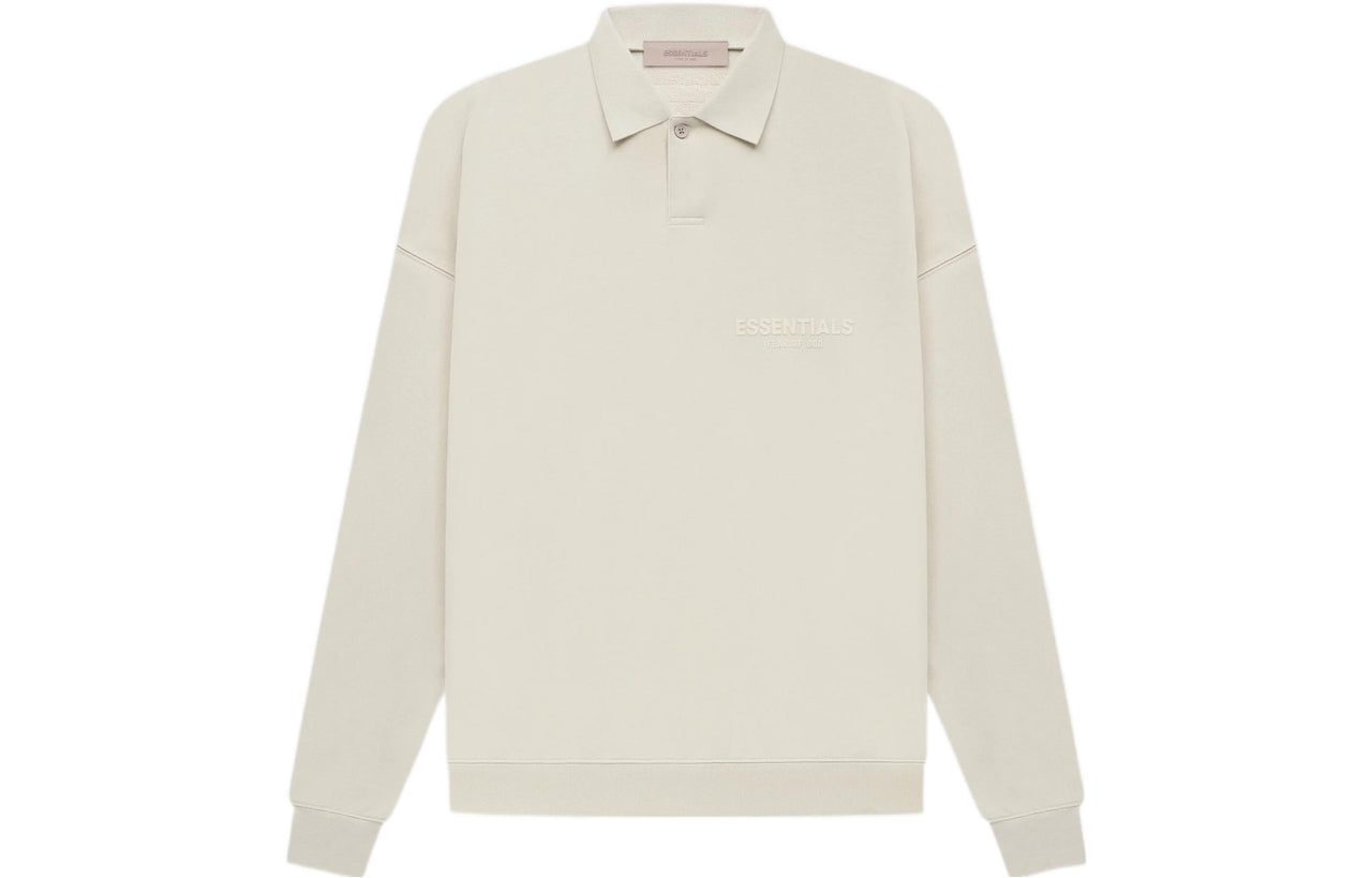 Fear of God Essentials SS22 Long Sleeve Polo Shirt 'Wheat' FOG-SS22-181