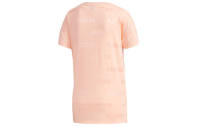 (WMNS) adidas Sports Stylish Round Neck Short Sleeve Pink FK3519