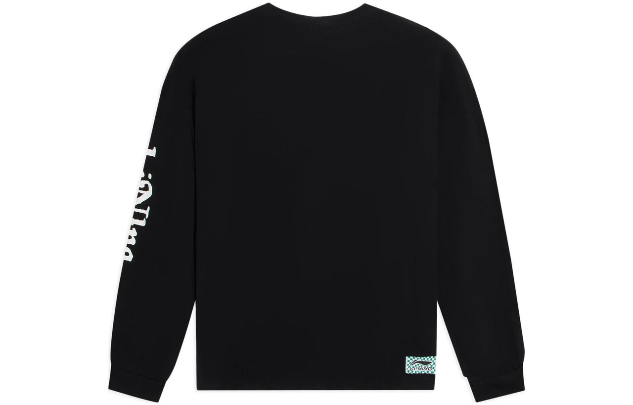 Li-Ning x Rooovie Graphic Long Sleeve T-shirt 'Black' AHSSB19-2