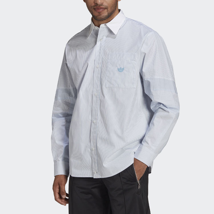 adidas originals Casual Sports Long Sleeves Shirt Sky Blue HD4799