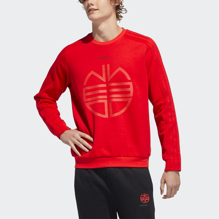 adidas neo M Ssfv1 Sweat Casual Round Neck Pullover Sports Red H52974