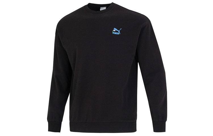 PUMA Logo Crew Neck Sweatshirt 'Black' 538780-01