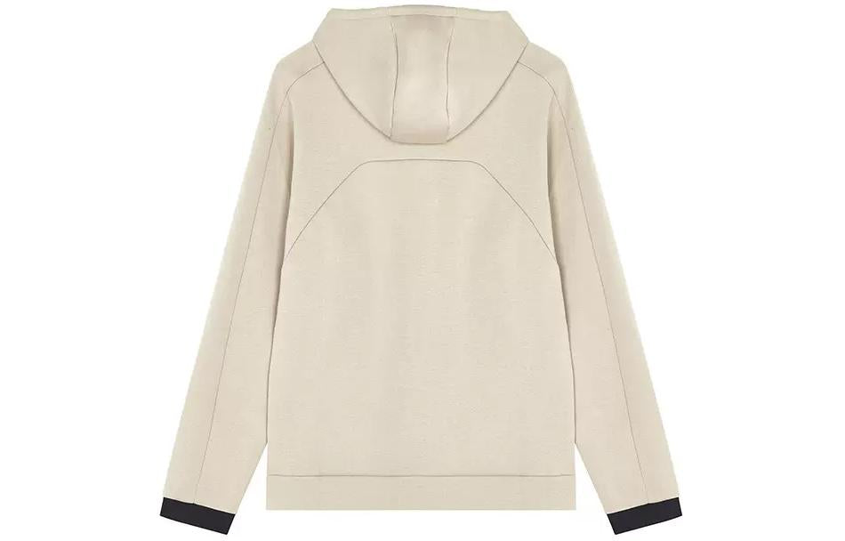 New Balance Logo Sportswear Tech Fleece Windrunner Jacket 'Cream White Black' AMJ21178-AL