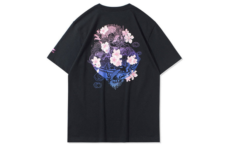 Li-Ning Sakura limited Casual Sports Round Neck Short Sleeve 'Black' AHSQ661-2